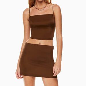 Aritzia Shimmer Satin Camisole and Rocco Skirt Set - Size S / 6